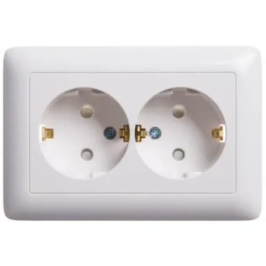 Купить Розетка 2- мест. 16А з/к з/ш Хит в интернет-магазине Akvilon.kz