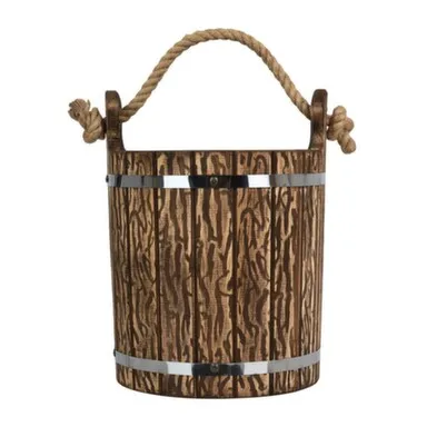 Купить Ведро 9 л, с пластиковой вставкой (искусственно состаренное), липа, "Банные штучки" в интернет-магазине Akvilon.kz