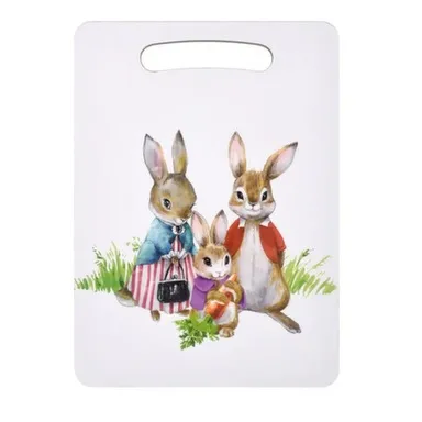 Купить Доска разделочная деревянная Семейка зайцев 29x21x0,6см, Marmiton в интернет-магазине Akvilon.kz