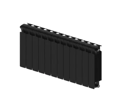 Купить Радиатор биметаллический 350x80 мм 12 секций Rifar Monolit цвет Антрацит в интернет-магазине Akvilon.kz