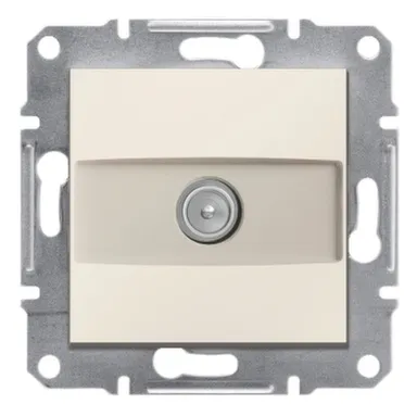 Купить Кремовая розетка 1-мест.TV оконечная Asfora в интернет-магазине Akvilon.kz