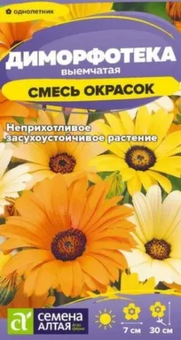 Купить Цветы Диморфотека смесь окрасок 0,1 гр, Семена Алтая в интернет-магазине Akvilon.kz