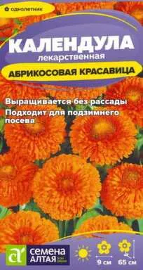 Купить Цветы Календула Абрикосовая красавица 0,3 гр, Семена Алтая в интернет-магазине Akvilon.kz