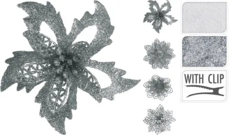 Купить Цветок на клипсе 12см, (набор 3шт), Koopman в интернет-магазине Akvilon.kz