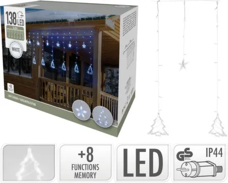 Купить Светильник электрический Гирлянда-занавес, 138 LED-ламп, 220-240В, Koopman в интернет-магазине Akvilon.kz