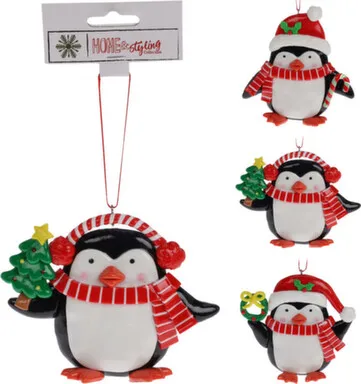 Купить Декорация подвесная Пингвин, 11,5x2x12,5 см, в ассортименте, Koopman в интернет-магазине Akvilon.kz