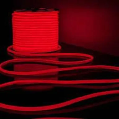 Купить Светодиодная лента неоновая 8 Вт/м 6x12мм IP65 красная 220В (бухта 100 м) в интернет-магазине Akvilon.kz