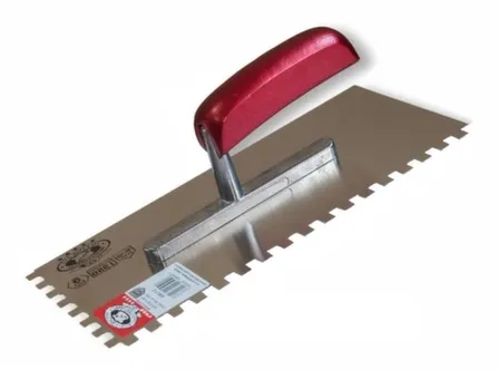 Купить Гладилка с зубьями, зуб 8, деревянная ручка, 280x130x0,7 мм, Olejnik в интернет-магазине Akvilon.kz