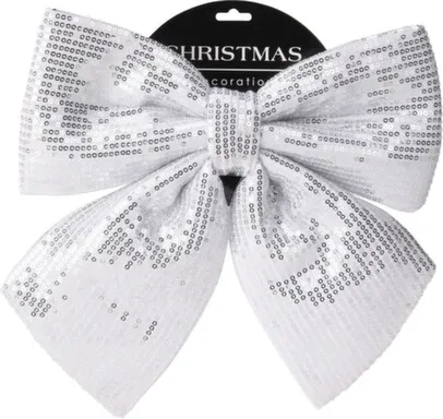 Купить Декорация Бант, серебро, 26x4x30 см, в ассортименте, Koopman в интернет-магазине Akvilon.kz