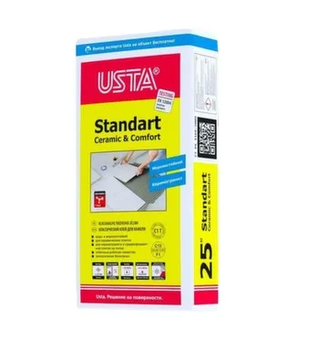 Купить Клей для керамической плитки Standart, 25 кг, Usta в интернет-магазине Akvilon.kz