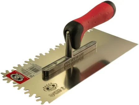 Купить Гладилка с зубьями, зуб Frosi большой, двухкомпонентная ручка, 280x130x0,7 мм, Olejnik в интернет-магазине Akvilon.kz