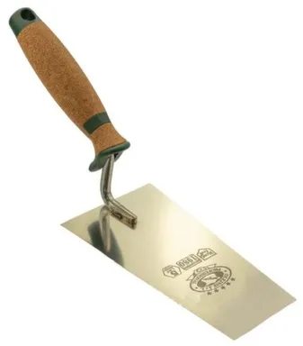 Купить Кельма трапециевидная узкая из нержавеющей стали, пробковая ручка, 180 мм, Olejnik в интернет-магазине Akvilon.kz