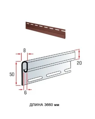 Купить Планка финишная Альта Профиль 3660 мм красно-коричневый в интернет-магазине Akvilon.kz