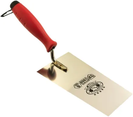 Купить Кельма трапециевидная узкая из нержавеющей стали, двухкомпонентная ручка, 160 мм, Olejnik в интернет-магазине Akvilon.kz