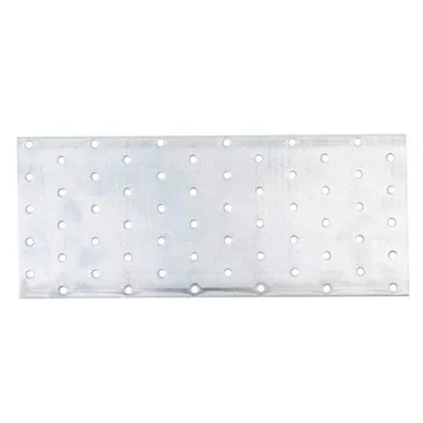 Купить Пластина перфорированная ПС 100x240x2 мм, белый цинк, 1 шт, Стройбат в интернет-магазине Akvilon.kz