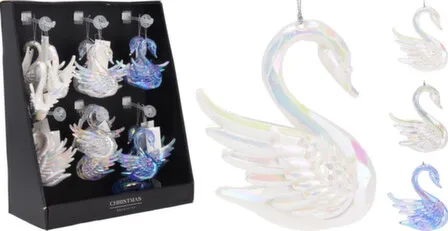 Купить Декорация подвесная "лебедь", разм. 8x5x10 см, в асс., Koopman в интернет-магазине Akvilon.kz