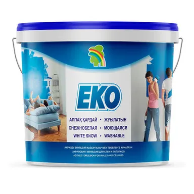 Купить Краска акриловая Радуга ECO белая моющаяся 7 в интернет-магазине Akvilon.kz