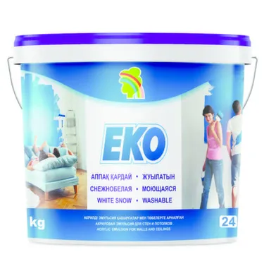 Купить Краска акриловая Радуга ECO белая моющаяся 24 в интернет-магазине Akvilon.kz