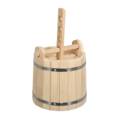 Купить Кадка для воды и заготовки солений с гнётом и замком, липа, 10 л, Банные штучки в интернет-магазине Akvilon.kz