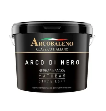 Купить Краска декоративная Arcobaleno Arco di nero черная мат. 0,9 кг в интернет-магазине Akvilon.kz