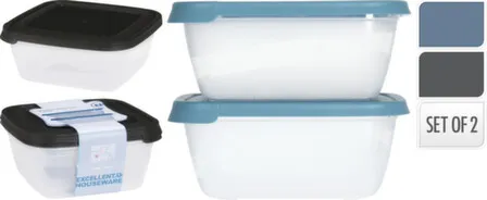 Купить Контейнеры для хранения, с крышками 1500мл, набор 2шт, Koopman в интернет-магазине Akvilon.kz