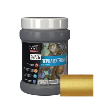Купить Эмаль VGT перламутровая акриловая универсальная 0,23 кг Золото в интернет-магазине Akvilon.kz