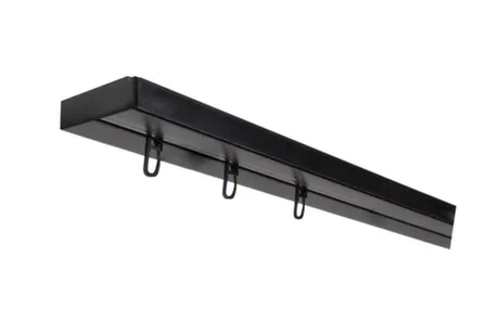 Купить Карниз потолочный Экстра, однорядный, пластик, черный, 160 см, Магеллан в интернет-магазине Akvilon.kz
