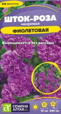 Купить Цветы Шток-роза Фиолетовая 0,1 гр, Семена Алтая в интернет-магазине Akvilon.kz