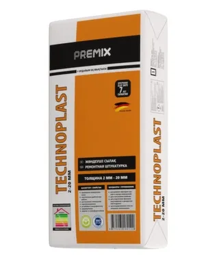 Купить Штукатурка и шпаклевка ремонтная Technoplast, 25 кг, Premix в интернет-магазине Akvilon.kz
