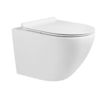 Купить Унитаз подвесной Elegante с сиденьем, белый, Vilonty в интернет-магазине Akvilon.kz