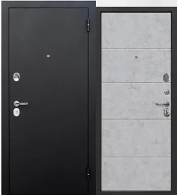 Купить Дверь металлическая 7,5см Гарда (букле черный) Бетон снежный Феррони Правое 960 в интернет-магазине Akvilon.kz