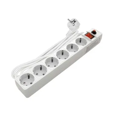 Купить Сетевой фильтр шестиместный UNIVersal, 3 м, с заземлением с выключателем в интернет-магазине Akvilon.kz