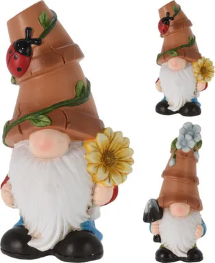 Купить Статуэтка садовая Гном, 13,7x10x25 см, в ассортименте, Koopman в интернет-магазине Akvilon.kz