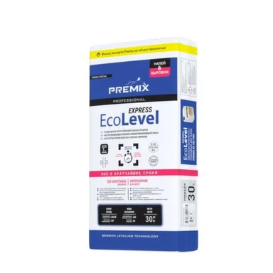 Купить Смесь самовыравнивающаяся EcoLevel Express 30 кг, Premix в интернет-магазине Akvilon.kz