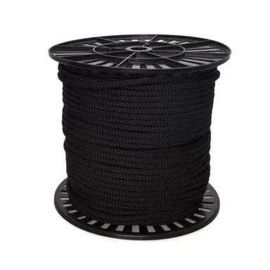 Купить Шнур плотный с сердечником 8 мм, черный, Стройбат в интернет-магазине Akvilon.kz