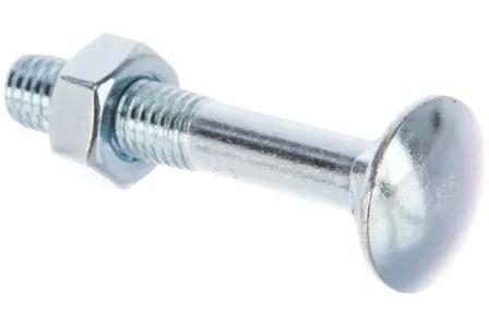 Купить Болт мебельный DIN 603 с гайкой, 8x60 мм, белый цинк, 20 шт, Стройбат в интернет-магазине Akvilon.kz