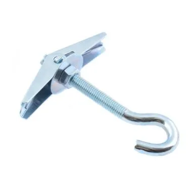 Купить Складной пружинный дюбель с крюком М4, белый цинк, 1 шт, Стройбат в интернет-магазине Akvilon.kz