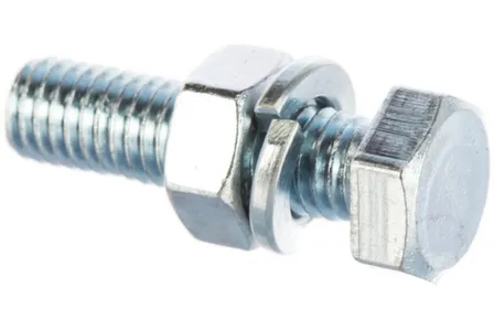 Купить Болты DIN 933 М 8x30 с гайк.и шайб. (белый цинк 4 шт), Стройбат в интернет-магазине Akvilon.kz