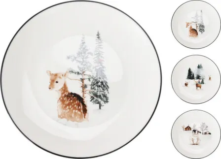 Купить Тарелка, фарфор, D 19 см, в ассортименте, Koopman в интернет-магазине Akvilon.kz