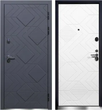 Купить Дверь металлическая Фабио Силк титан/Силк сноу АЛМАЗ Правое 860 в интернет-магазине Akvilon.kz