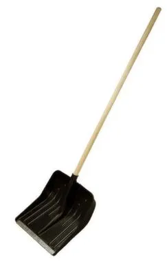 Купить Лопата снеговая пластиковая, 420x425x1550 мм, деревянный черенок, Сибртех в интернет-магазине Akvilon.kz