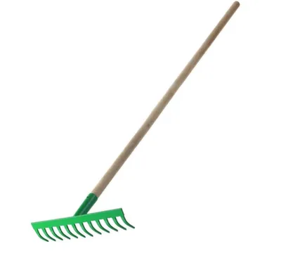 Купить Грабли прямые садовые с черенком (12 зубцов), Росток в интернет-магазине Akvilon.kz