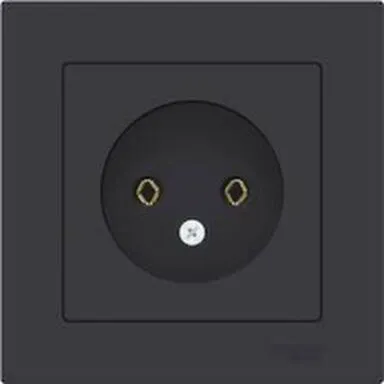 Купить Розетка 1-местная Schneider Electric Atlas Карбон в интернет-магазине Akvilon.kz