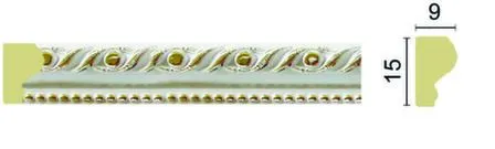 Купить Багет 15x9x2400мм Валенсия Белый в интернет-магазине Akvilon.kz