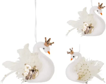 Купить Декорация подвесная "лебедь", разм. 17x6x10 см, в асс., Koopman в интернет-магазине Akvilon.kz