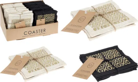 Купить Салфетка (подставка) под горячее, под кружку, разм. 10x10 см, набор 4 шт., в асс. в интернет-магазине Akvilon.kz