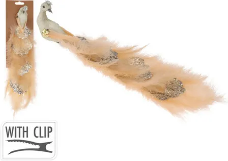 Купить Декорация "птица на клипсе", длина 34 см., Koopman в интернет-магазине Akvilon.kz