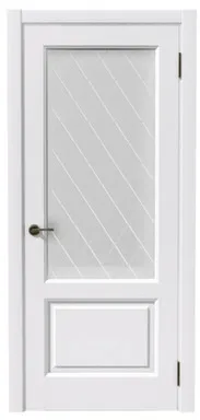 Купить Дверь межкомнатная Лира Остекленное Софт тач белый 700 Дубрава Сибирь в интернет-магазине Akvilon.kz