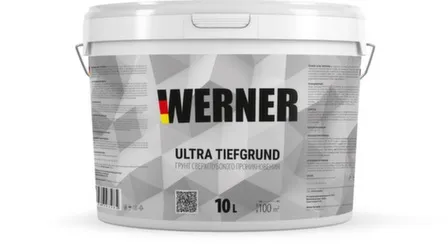 Купить Грунтовка акриловая глубокого проникновения Ultra Tiefgrund, 10 л, Werner в интернет-магазине Akvilon.kz