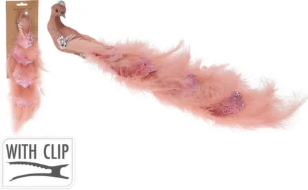 Купить Декорация "птица на клипсе", длина 34 см., Koopman в интернет-магазине Akvilon.kz